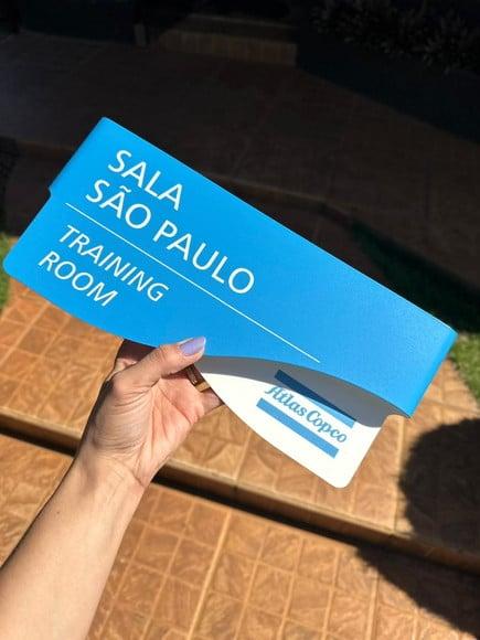 Placa de Identificação de Sala - Modelo Sodalita