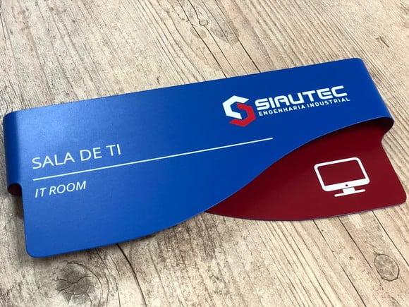 Placa de Identificação de Sala - Modelo Sodalita
