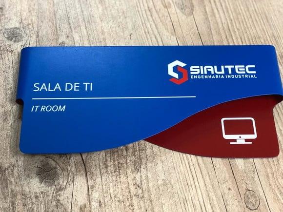 Placa de Identificação de Sala - Modelo Sodalita