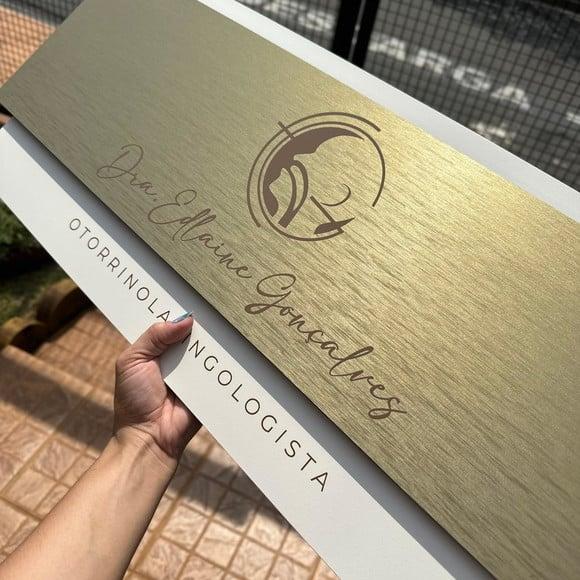 Placa de Identificação de Sala - Modelo Topázio 75x30
