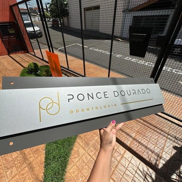 Placa de Identificação de Sala - Modelo Topázio 81x22