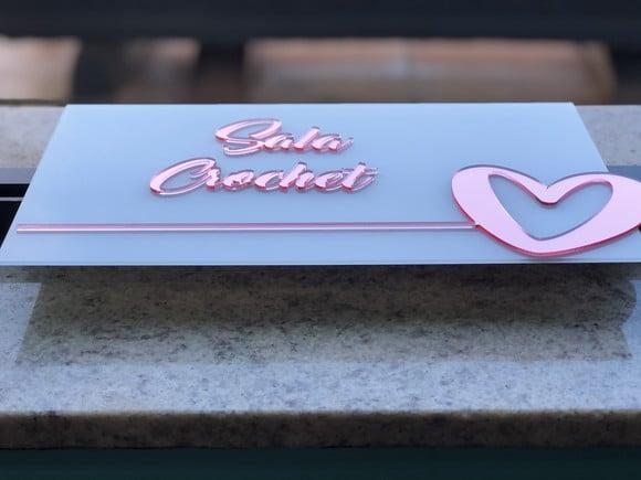 Placa de Identificação de Sala -modelo Granada Personalizado