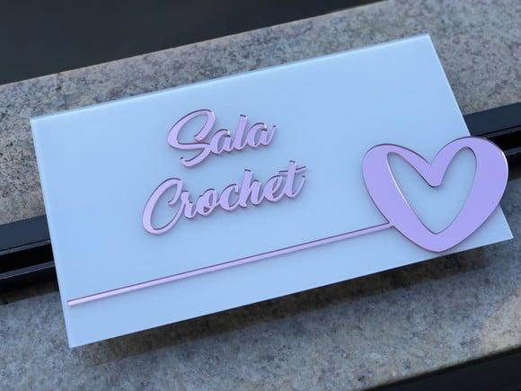 Placa de Identificação de Sala -modelo Granada Personalizado
