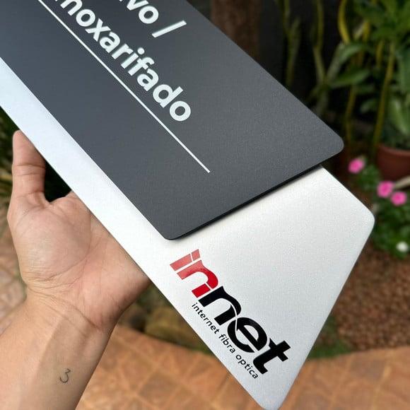 Placa de Identificação de Sala -modelo Onix Personalizado
