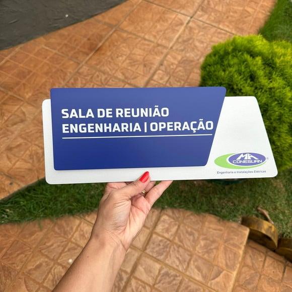 Placa de Identificação de Sala -modelo Onix Personalizado