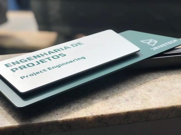 Placa de Identificação de Sala -modelo Onix Personalizado