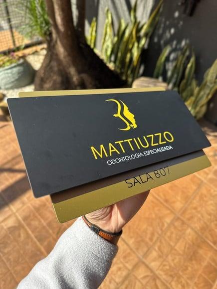 Placa de Identificação de Sala Modelo Topázio Acrílico 30x17