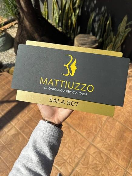 Placa de Identificação de Sala Modelo Topázio Acrílico 30x17