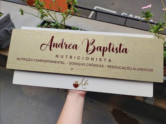 Placa de Identificação de Sala Modelo Topázio Acrílico 50x20