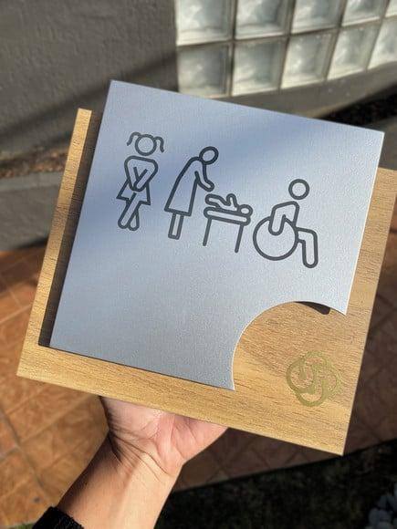 Placa de Identificação de Sala-modelo Ágata mdf Personalizad