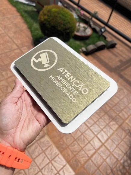 Placa de Identificação de Sala-modelo Quartzo Acrílico 20x13