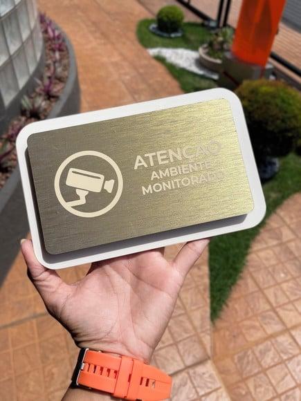 Placa de Identificação de Sala-modelo Quartzo Acrílico 20x13