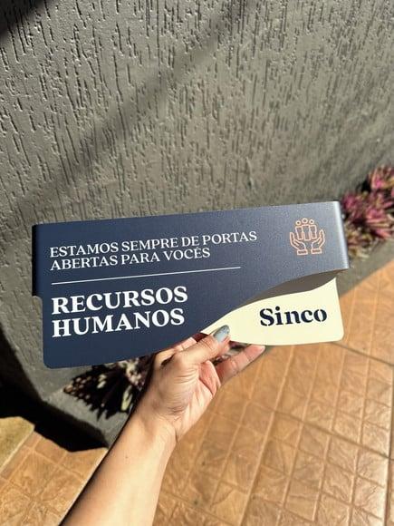 Placa de Identificação de Sala-modelo Sodalita Personalizada