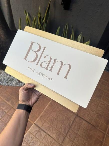Placa de Identificação de Sala-modelo Topázio Acrílico 40x23