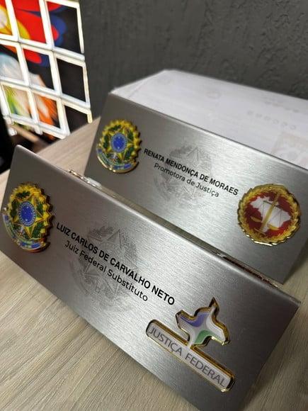 Placa de Identificação Juíz - Inox 25x10