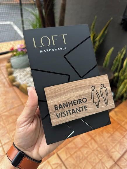 Placa de Identificação Modelo Loft - 13,7x20