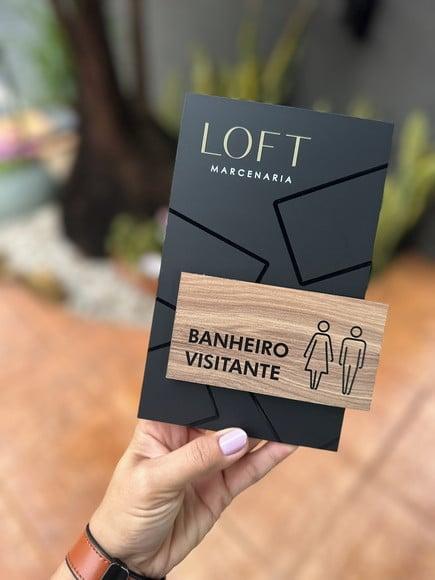 Placa de Identificação Modelo Loft - 13,7x20