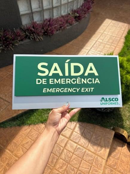 Placa de Identificação Modelo Quartzo 40x20 Fotoluminescente