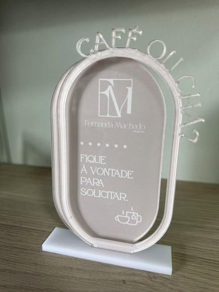 Placa de Mesa Café - Personalizada