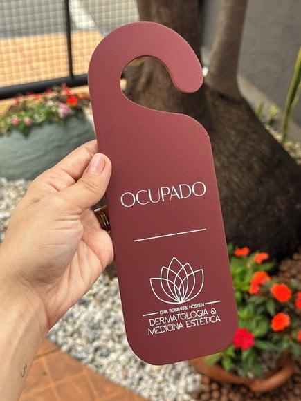 Placa de Pendurar Porta