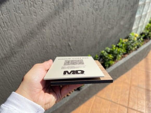 Placa de Pix - Modelo Mini Calcita mdf 6