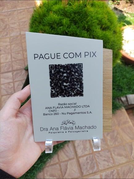 Placa de Pix - Modelo Mini Calcita mdf 6