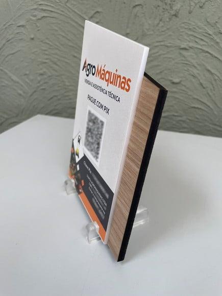 Placa de Pix - Modelo Mini Calcita mdf e Acrílico 6