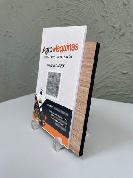 Placa de Pix - Modelo Mini Calcita mdf e Acrílico 6