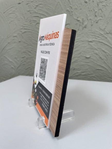 Placa de Pix - Modelo Mini Calcita mdf e Acrílico 6
