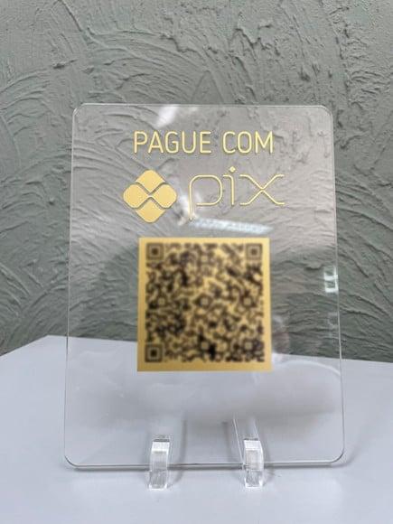 Placa de Pix - Modelo Mini Quartzo Acrílico