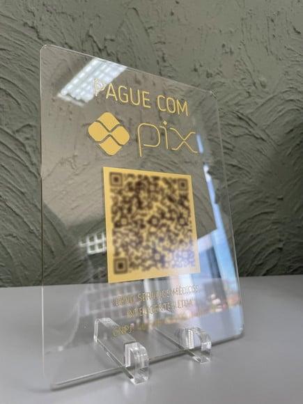 Placa de Pix - Modelo Mini Quartzo Acrílico 6