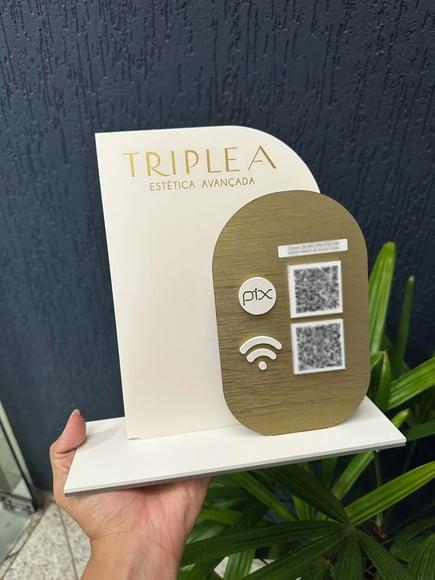 Placa de Pix - Personalizada 2 - Triple a Estetica Avançada