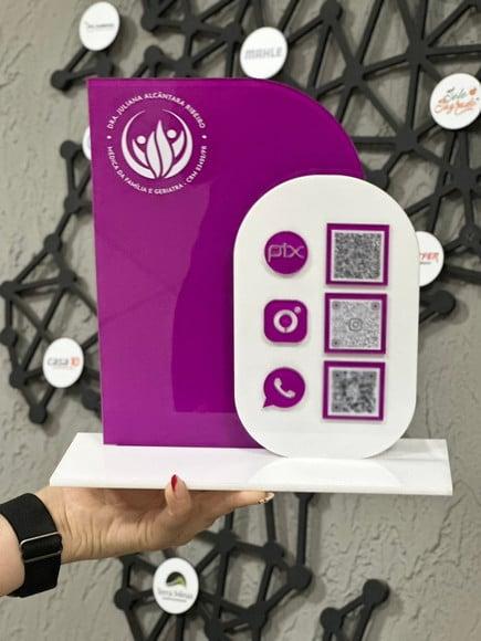Placa de Pix - Personalizada 2- Dr Juliana Medica da Familia