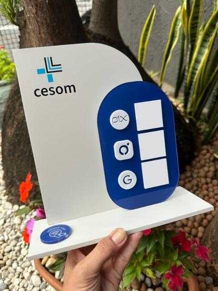 Placa de Pix com Tag Nfc - Personalizada 3 - Cesom