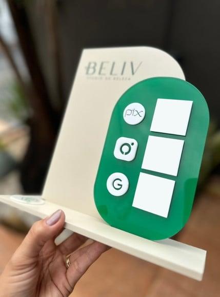 Placa de Pix com Tag Nfc - Personalizada 3 - Beliv