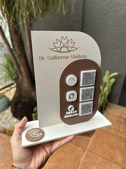 Placa de Pix com Tag Nfc - Personalizada 3 - Dr. Guilherme m