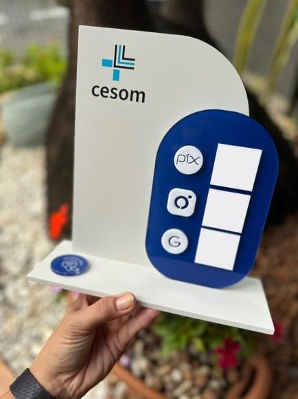 Placa de Pix com Tag Nfc - Personalizada 3 - Cesom
