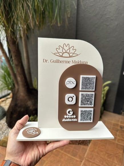 Placa de Pix com Tag Nfc - Personalizada 3 - Dr. Guilherme m