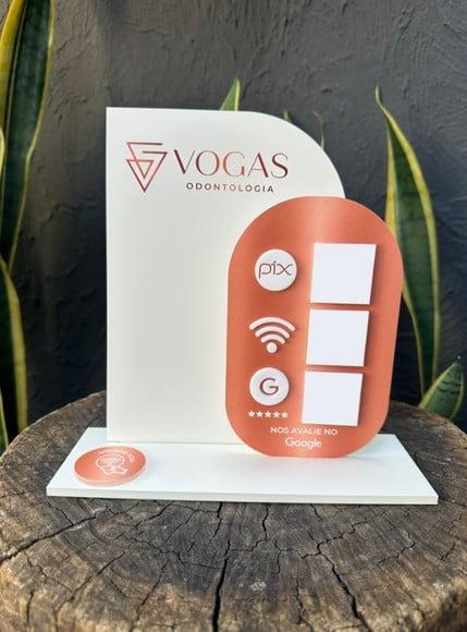 Placa de Pix com Tag Nfc - Personalizada 3-vogas Odontologia