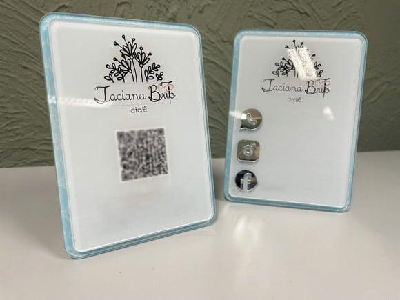 Placa de Qr Code-modelo Mini Quartzo Acrílico-taciana Brito