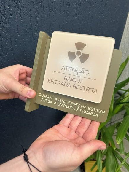 Placa de Sala Modelo Ágata Acm e Acrílico Formato Bandeira