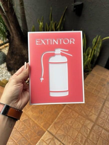 Placa de Sinalização -extintor 25x8