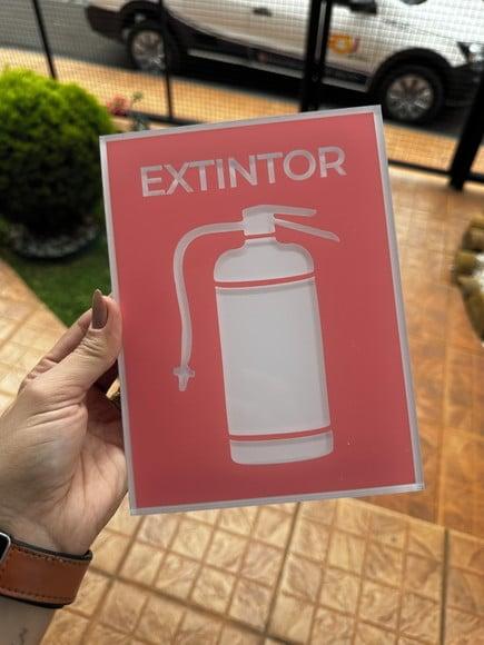 Placa de Sinalização -extintor 25x8