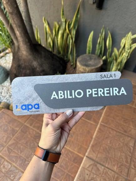 Placa Identificação de Sala - Modelo Adamantium