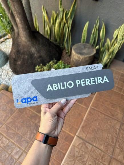 Placa Identificação de Sala - Modelo Adamantium
