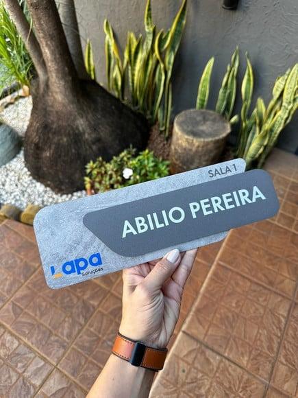 Placa Identificação de Sala - Modelo Adamantium