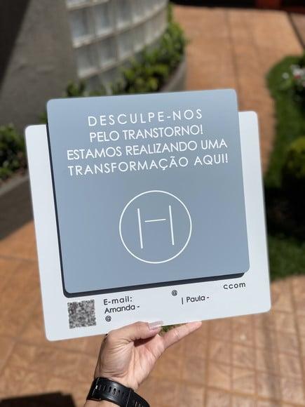 Placa Identificação de Sala - Modelo Ágata 30x30