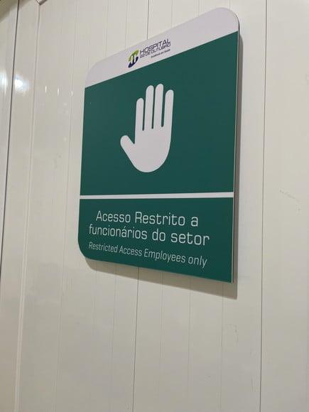 Placa Identificação de Sala - Modelo Caulim