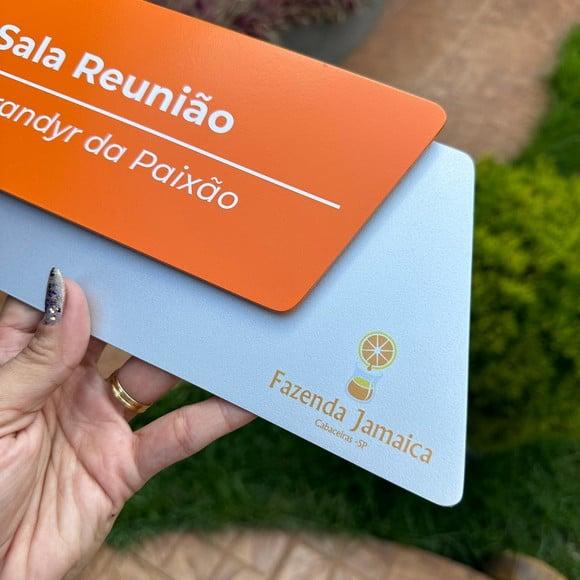 Placa Identificação de Sala - Modelo Cianita