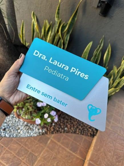 Placa Identificação de Sala - Modelo Cianita